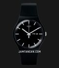 Swatch SO29B704 Mono Black Dial Black Silicone Strap-0