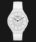 Swatch Skinpure SVOW100 White Dial Matte White Silicone Strap-0