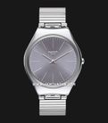 Swatch Skinsteel SYXS123GG Pale Purple Gleaming Sun Brushed Dial Stainless Steel Strap-0