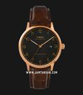 Timex Waterbury TW2T70100 Automatic Men Black Dial Brown Leather Strap-0