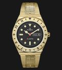 Timex Q TW2V18800 Reissue Men Black Dial Gold Stainless Steel Strap-0