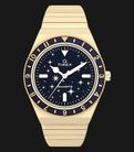 Timex Q TW2V53600 Celestial Blue Dial Gold Stainless Steel Strap-0