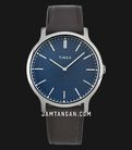 Timex Trend TW2W43700 Gallery Navy Blue Dial Brown Leather Strap-0
