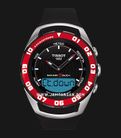 TISSOT T-Touch T056.420.27.051.00 Sailing Man Black Digital Analog Dial Black Rubber Strap-0