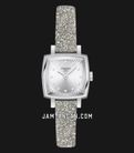 Tissot Lovely Square Festive Kit 20mm T-Lady T058.109.17.036.02 Glitter Leather Strap + Extra Strap-0