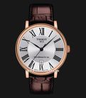 Tissot Carson Premium Powermatic 80 40mm T-Classic T122.407.36.033.00 Silver Dial Leather Strap-0