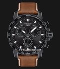 Tissot Supersport Chrono 45.5mm T-Sport T125.617.36.051.01 Black Dial Brown Leather Strap-0