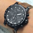 Tissot Supersport Chrono 45.5mm T-Sport T125.617.36.051.01 Black Dial Brown Leather Strap-3