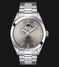 Tissot T-Classic T127.407.11.081.00 Gentleman Powermatic 80 Open Heart Rhodium Dial St. Steel Strap-0
