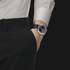 Tissot Gentleman 40mm T-Classic T127.410.16.041.01 Men Blue Dial Black Leather Strap-3
