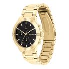 Tommy Hilfiger Talia 1782380 Black Dial Gold Stainless Steel Strap ...